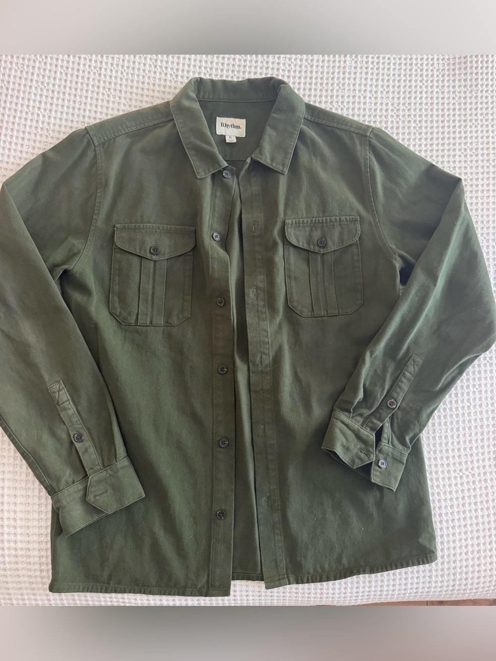 Rhythm. Men's Military Green Button Down